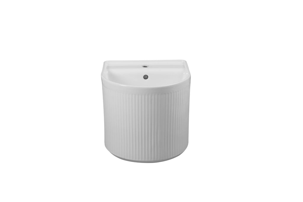 WHITE WALL HUNG ART BASIN 400x400x380MM