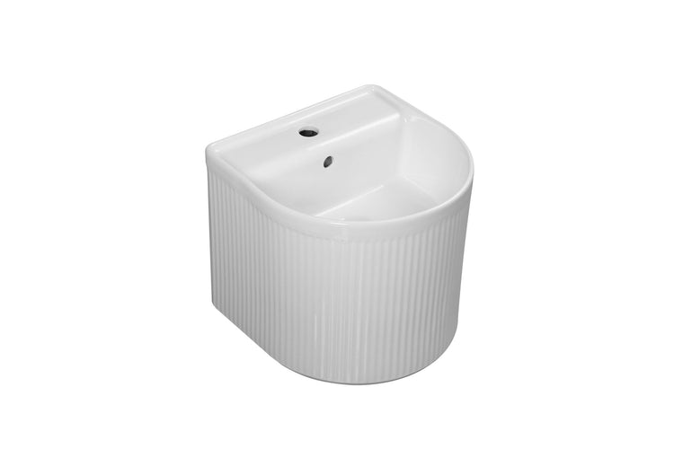 WHITE WALL HUNG ART BASIN 400x400x380MM