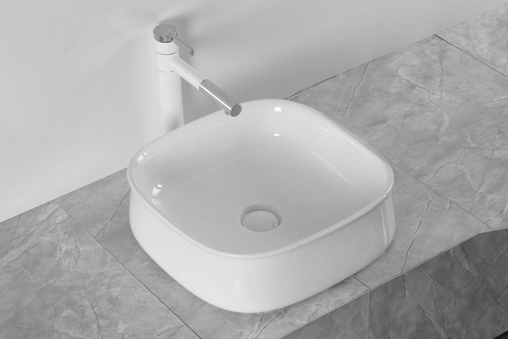 WHITE ART BASIN 415x415x140MM