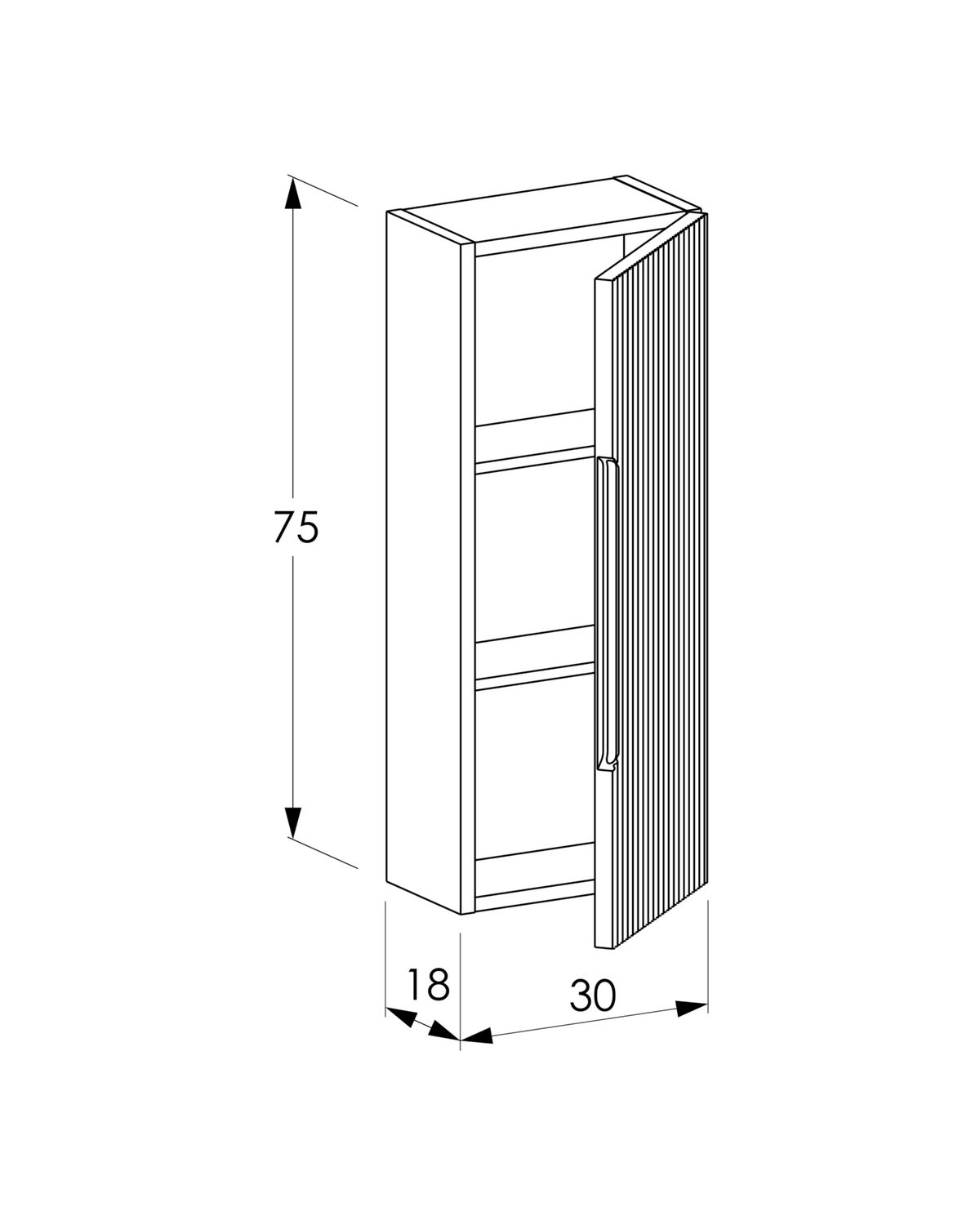RIGO wall unit technical dimensions