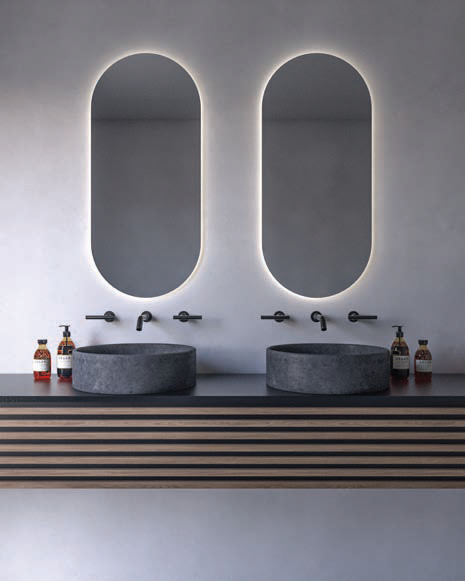 SEMI OVAL BIG MIRROR