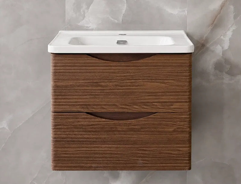 ELEKTRA 601 WALL HUNG BASIN FURNITURE WITH BASIN AND LED ANTI-FOG CABINET MIRROR 600X500X515MM