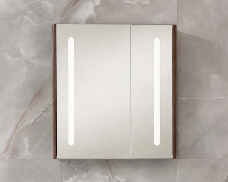 ELEKTRA 601 WALL HUNG BASIN FURNITURE WITH BASIN AND LED ANTI-FOG CABINET MIRROR 600X500X515MM