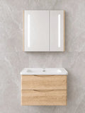 ELEKTRA 803 WALL HUNG BASIN FURNITURE WITH BASIN AND LED ANTI-FOG MIRROR 800X500X515