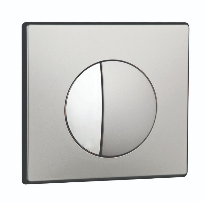 MEDIA BUTTON MATTE CHROME 111910