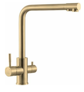 SKY PRIME 3-WAY SINK MIXER S/STEEL BRUSHED GOLD