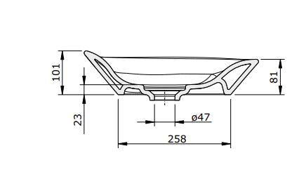 SND203 (109870) MORFYS ART BASIN 530x385x(81-101)MM