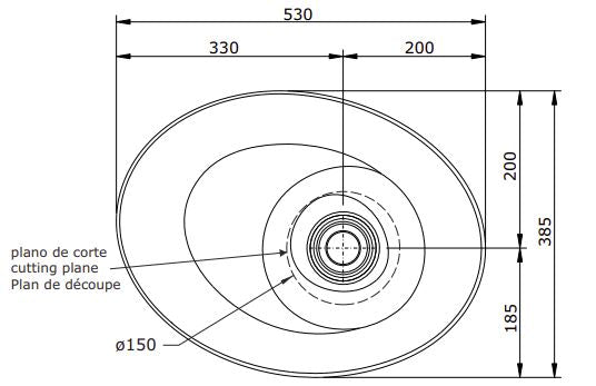 SND203 (109870) MORFYS ART BASIN 530x385x(81-101)MM