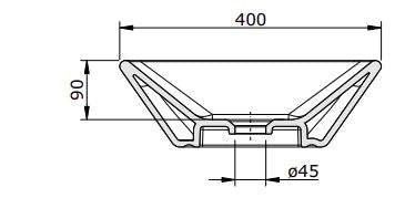 SND206 (108950) SIGN ART BASIN 800x400x90MM