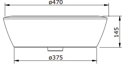 NEWDAY ROUND ART BASIN ᴓ470x110MM