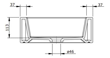 SND213 (109340) NOTE ART BASIN 406x406x113MM