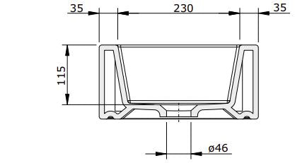 SND214 (109360) NOTE ART BASIN 500x300x115MM