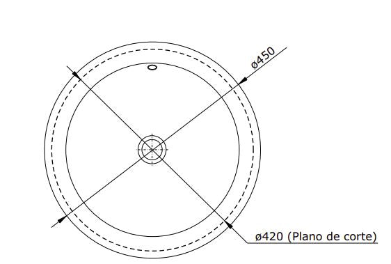 SND218 (118390) BERNIA ROUND ART BASIN ᴓ450x125MM