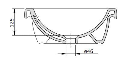 SND218 (118390) BERNIA ROUND ART BASIN ᴓ450x125MM