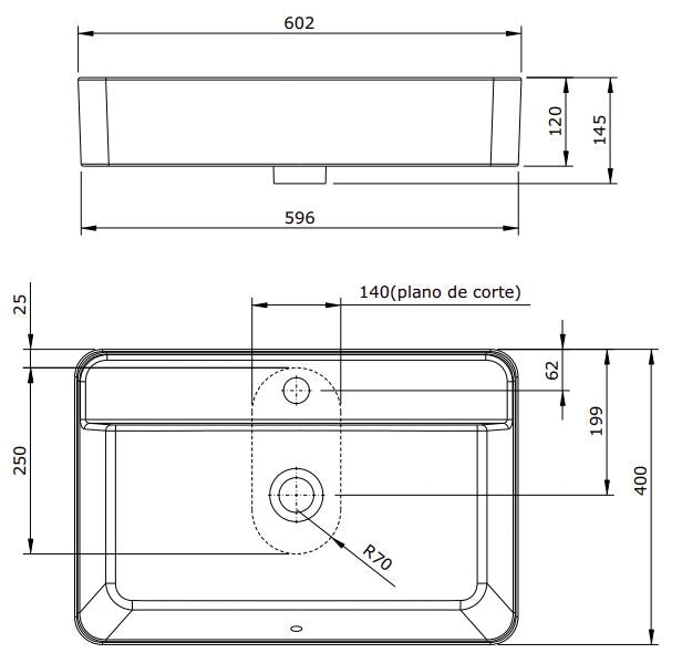 SND220c (136730) SANLIFE ART BASIN 602x400x95MM