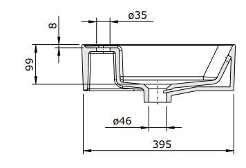 SND220d (136740) SANLIFE ART BASIN 802x398x99MM