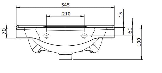 SND313 (118760) MARIOLA ABOVE COUNTER BASIN 545x445x140MM
