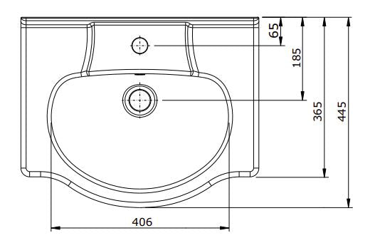 SND313 (118760) MARIOLA ABOVE COUNTER BASIN 545x445x140MM