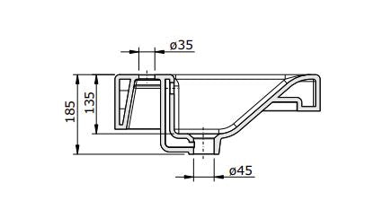 SND323 (108900) LINHA ABOVE COUNTER BASIN 805x450x135MM