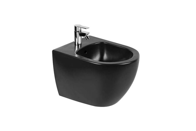 SANIBOLD BLACK MATTE WALL HUNG BIDET WITH HIDDEN FIXINGS