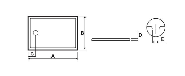 STEPIN ANTISLIP BLACK SHOWER TRAY