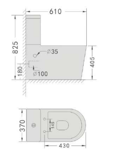 ZEN BACK TO WALL WC RIMLESS
