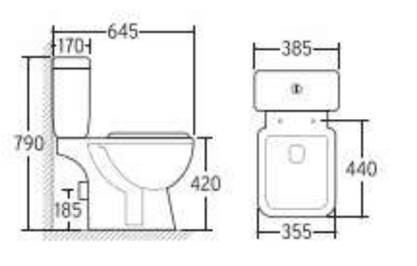 EU RIMLESS S-TRAP WC