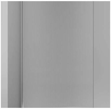 WALK-IN SHOWER DOOR CLEAR GLASS CHROME FLUTED GLASS