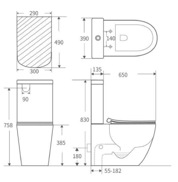 MATT BLACK COMPLETE WC
