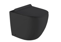 BLACK MATTE FLOOR STANDING RIMLESS WC