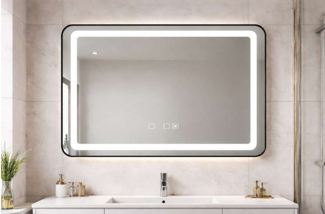 HELSINKI LED MIRROR 80X60CM W/OUT MAGNIFYING
