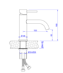 MEDITATION BASIN MIXER INOX