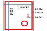 ALEXA MIRROR 100X80CM WITH MAGNIFYING MIRROR
