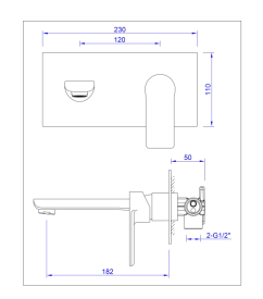 SECRET 1 BASIN CONCEALED BASIN MIXER SET