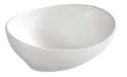 OVAL BOWL WHITE COUNTERTOP BASIN 400x330x145mm