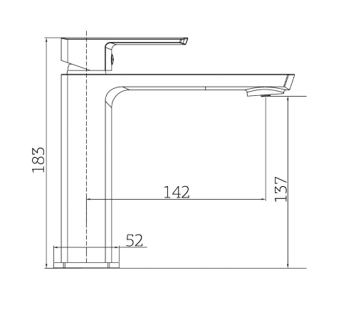 ARDESIA SINGLE LEVER BASIN MIXER CHROME