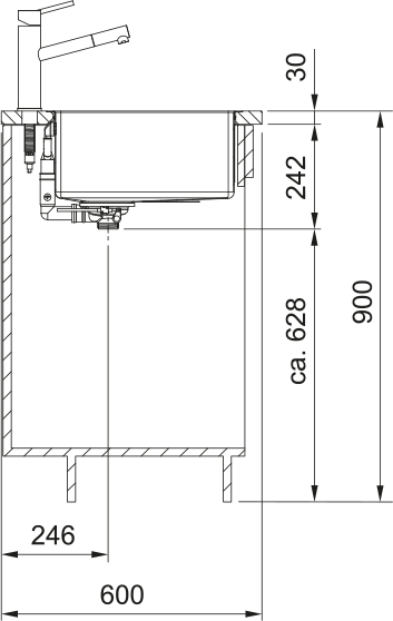 FRANKE MASTERPIECE BXM 210/110-68 GOLD 725x450mm
