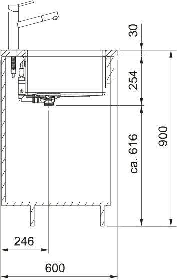FRANKE MASTERPIECE BXM 210/110-68 GOLD 725x450mm