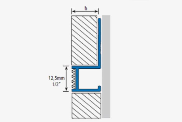ALUMINIUM SILVER SHINE CRYSTAL LISTELLO 12MM