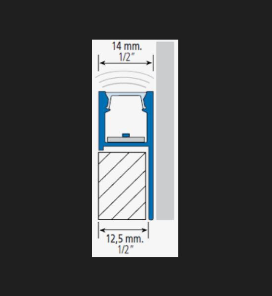 LED SILVER MATTE PROFILE 12.5MM