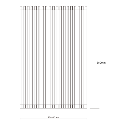 BRUSHED GUNMETAL BLACK ROUND TUBES ROLLING MAT