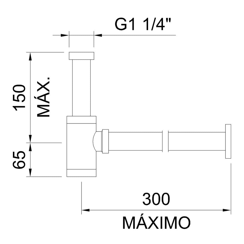 ELEGANCE BRUSHED GOLD BOTTLE TRAP