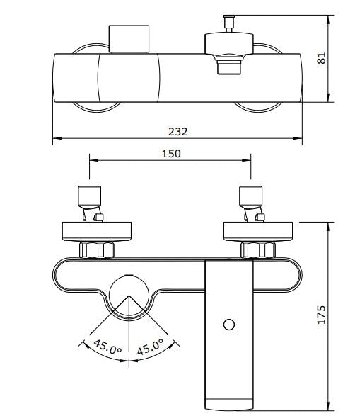 Status Chrome Bath/Shower Mixer