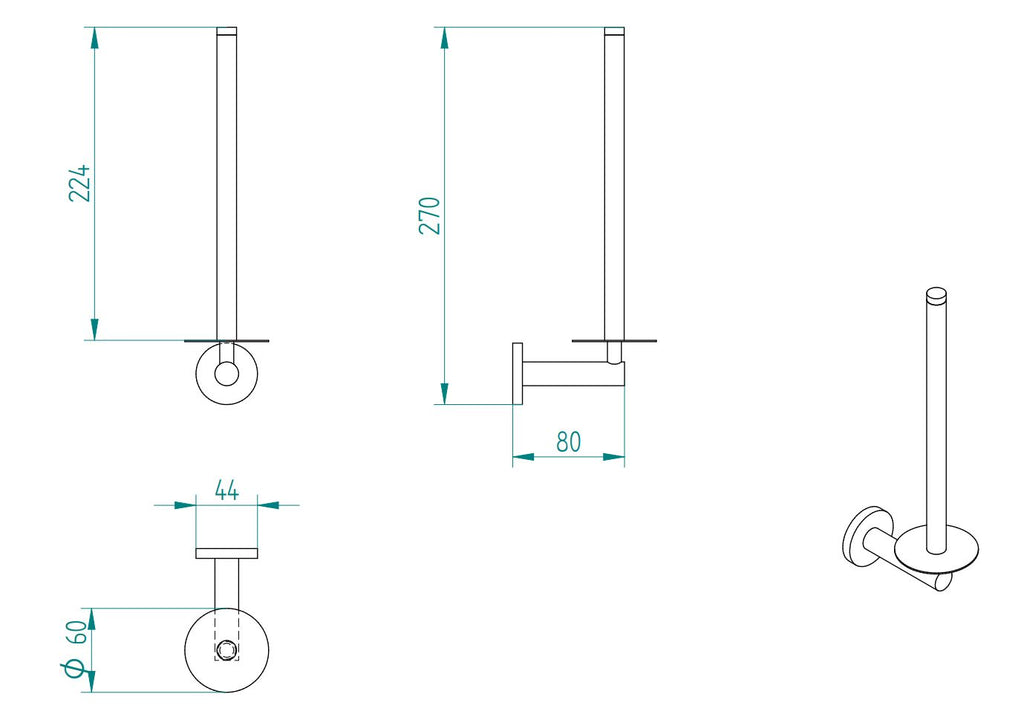 SIGMA SPARE DOUBLE TOILET ROLL HOLDER