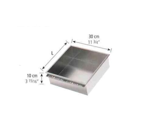 EURONICHE BRUSHED INOX DRAIN SHELF S/S 304 30x30x10CM