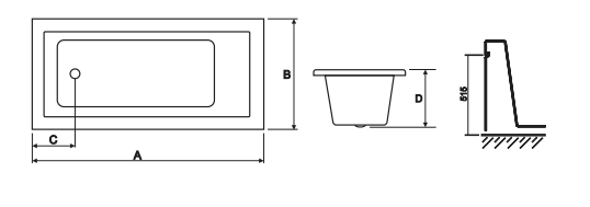 VERTICE ACRYLIC BATHTUB
