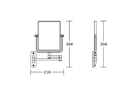 WALL HUNG MAKE UP MIRROR