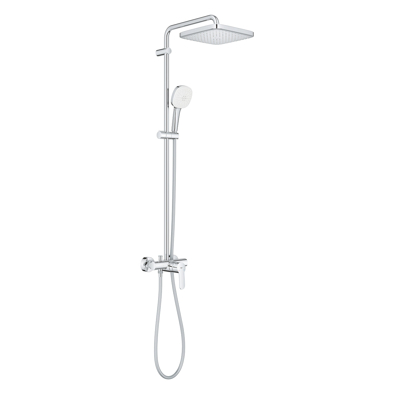GROHE TEMPESTA COSMOPOLITAN SYSTEM 250 CUBE SHOWER SYSTEM WITH SINGLE LEVER MIXER FOR WALL MOUNTING