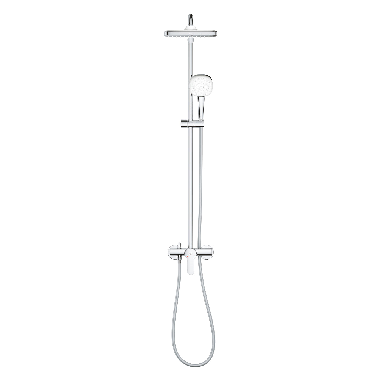 GROHE TEMPESTA COSMOPOLITAN SYSTEM 250 CUBE SHOWER SYSTEM WITH SINGLE LEVER MIXER FOR WALL MOUNTING