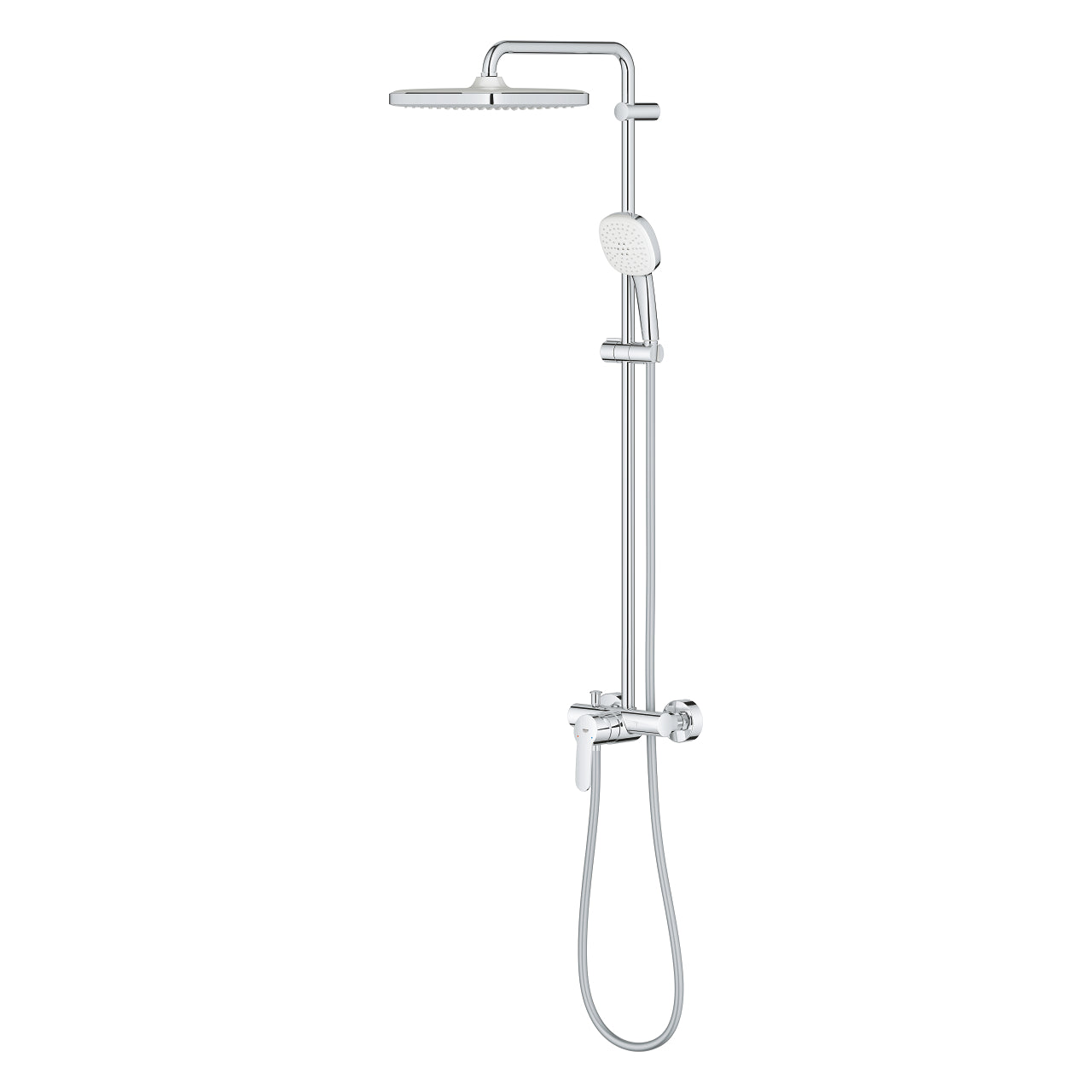 GROHE TEMPESTA COSMOPOLITAN SYSTEM 250 CUBE SHOWER SYSTEM WITH SINGLE LEVER MIXER FOR WALL MOUNTING